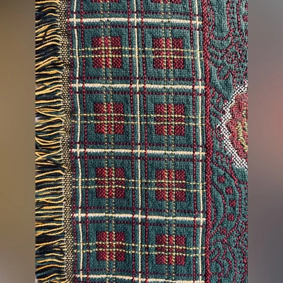 Goodwin Weavers Pheasants & Ducks Tapestry Woven Blanket made in the USA! VTG! - Picture 10 of 16